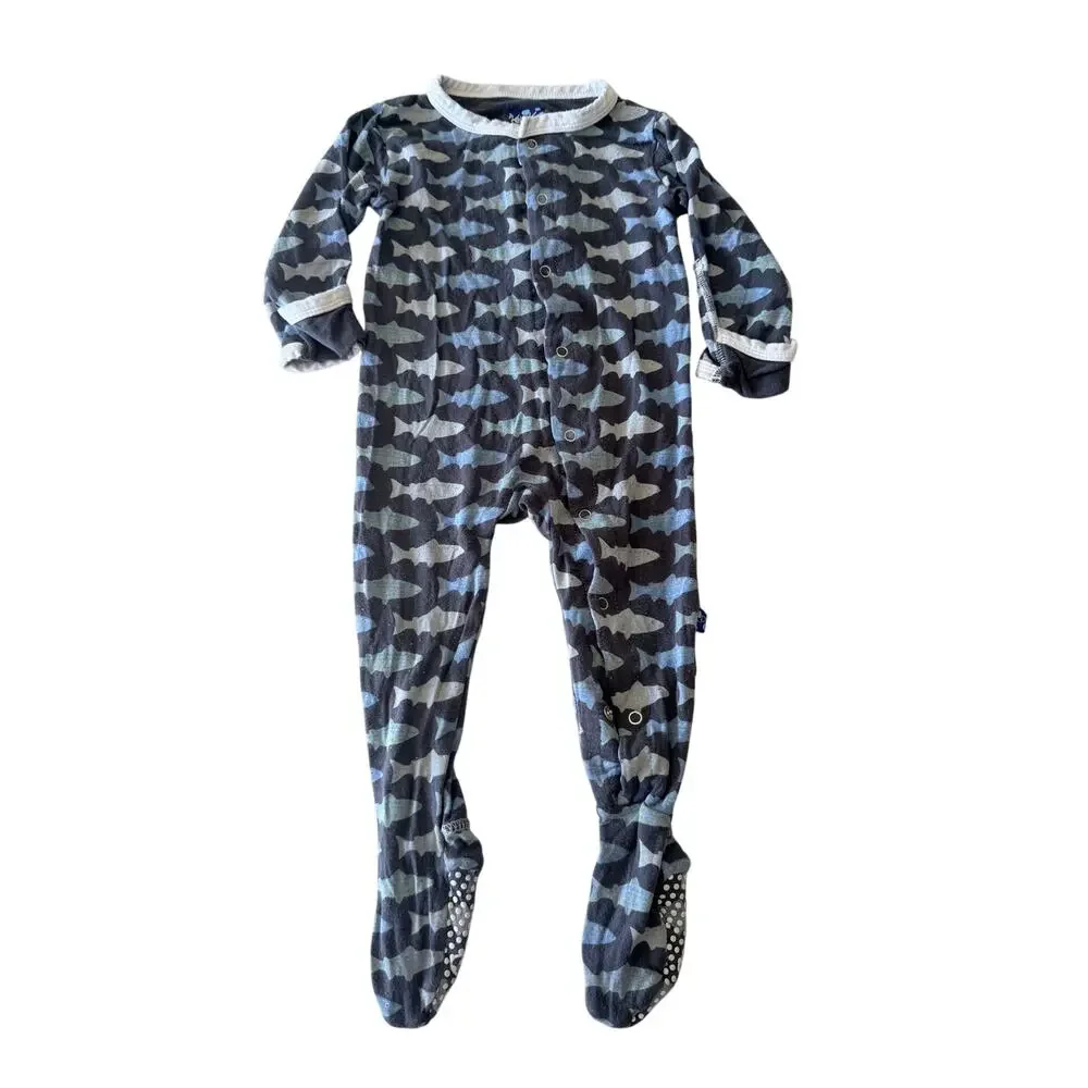 KicKee Pants Little Boys Stone Trout Footie